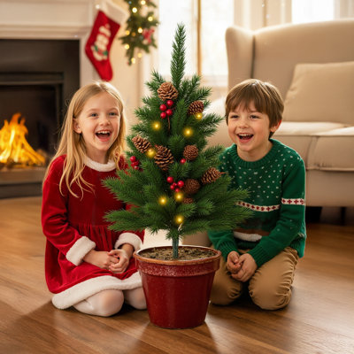 2.46' H Artificial Pine Christmas Tree
