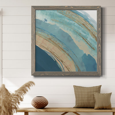 «Made Blue Waves III» - Toile encadrée de qualité supérieure - prête à être accrochée
