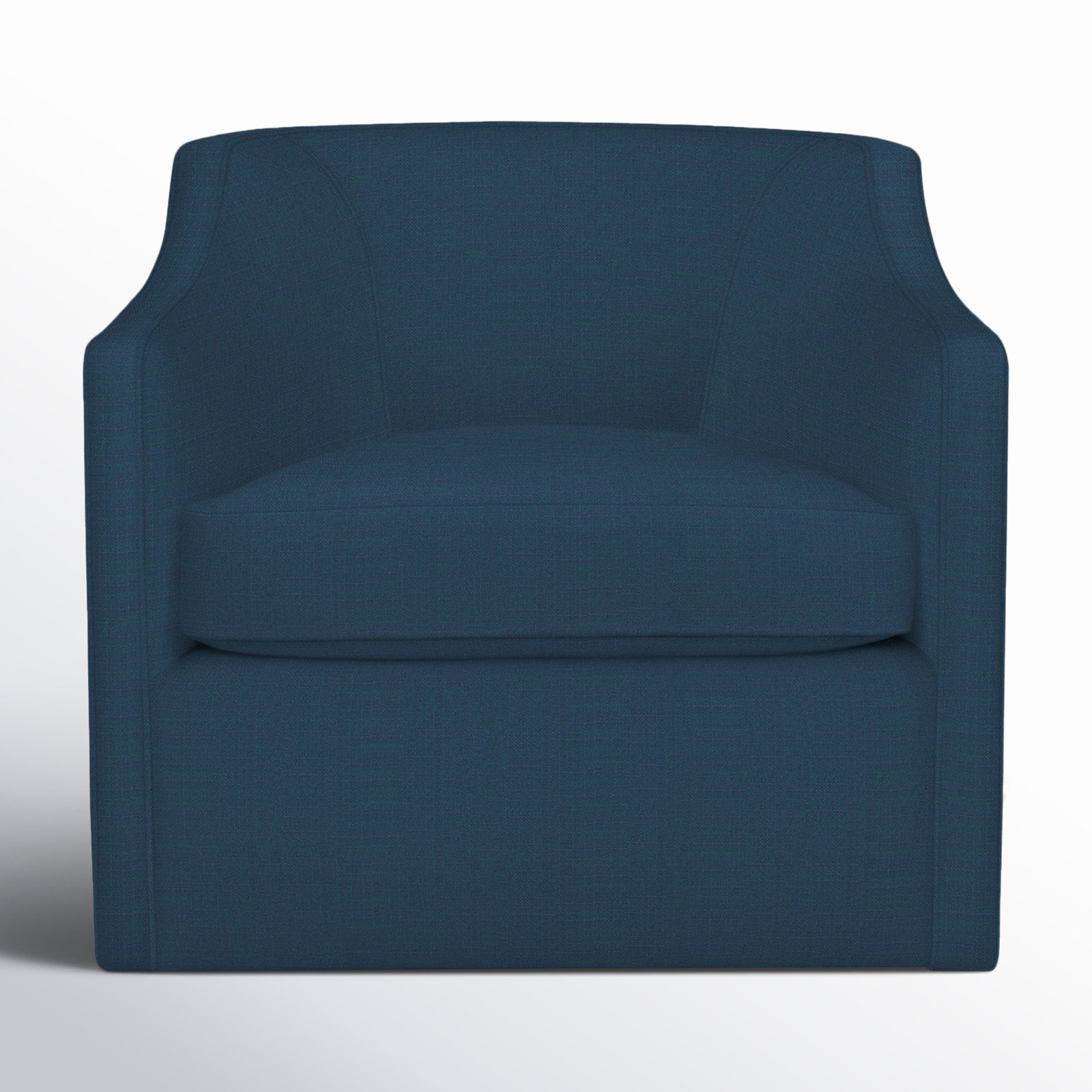 Marietta Upholstered Swivel Armchair, Bayou Midnight Canvas