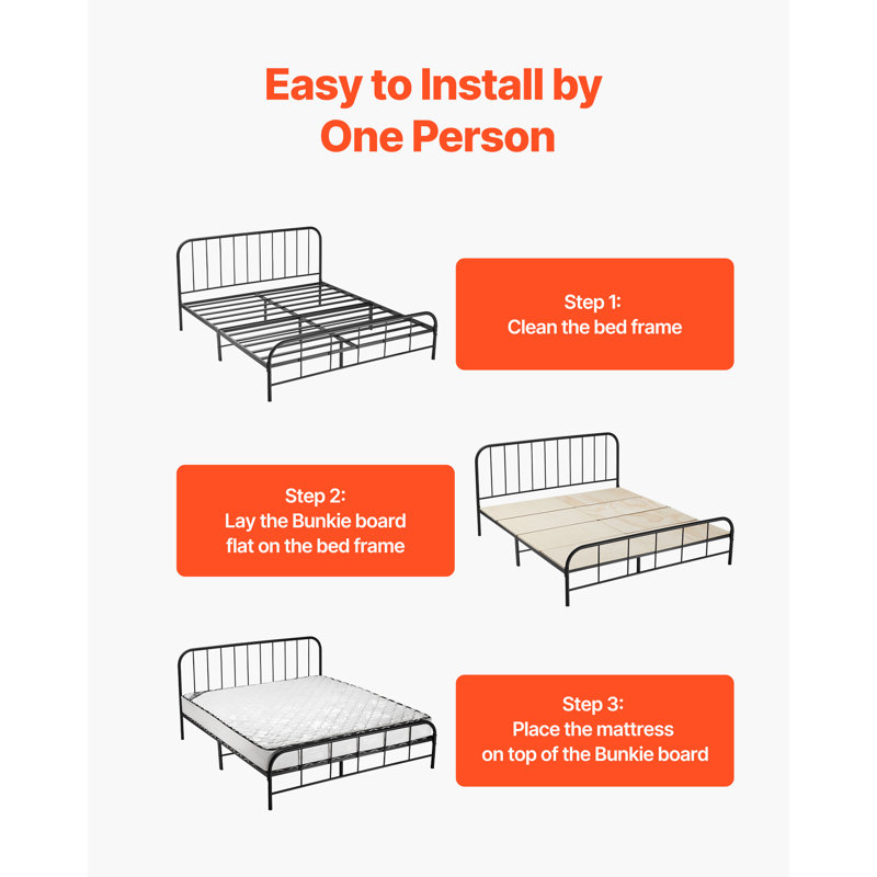Twin Size Bunkie Board, 0.4 in Foldable Bed Board Slats with Connection, Wooden Mattress Support for Twin Size Bed, Support Under Mattress Boards, Ready to Use, 8 Piece, Burlywood