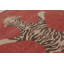 Rug & Kilim’S Distressed Tiger Rug In Red With Beige And Brown Pictorial