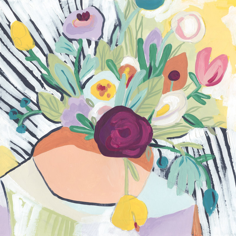 Fauvist Floral II by June Erica Vess - Wrapped Canvas Painting, 91cm H x 91cm W