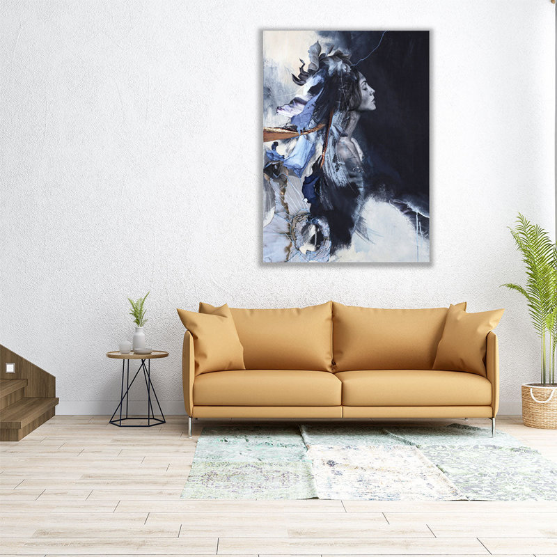 Imperfection Blue - Canvas Print Wall Art, 48" H x 36" W