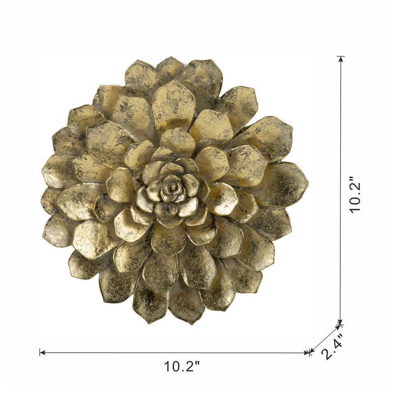 D10.2X2.4" Succulent Wall Plaque,2 Piece