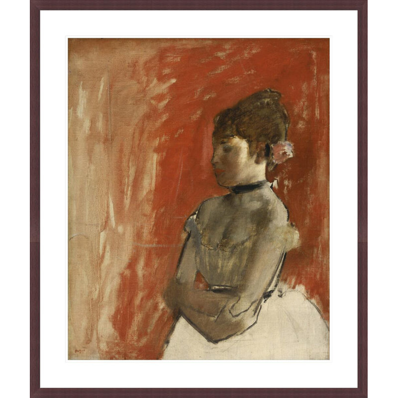 Danseuse de ballet avec les bras croisés par Edgar Degas, impression giclée encadrée, H 39,45 po x l 33,5 po