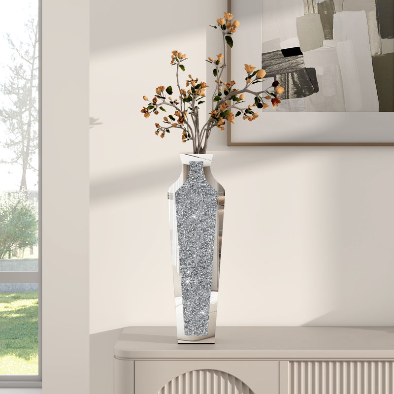 DeGrailly Vase de Sol en Verre Cristal, H 18,11 po x l 5,43 po x P 3,23 po