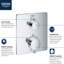 Grohtherm® Dual Function 2-Handle Thermostatic Trim-44218764