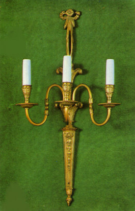 Cowie Candle Wall Light, French Gold