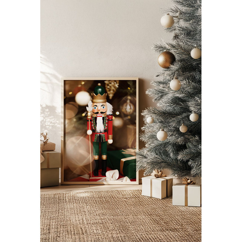 «Festive Christmas», peinture encadrée décorative de 13,0 po x 19,0 po | Cadre 100% bois massif (épaisseur: 0,8 pouce), œuvre d'art 100% MDF | Impression numérique pour des couleurs vives, décoration murale parfaite pour la maison et le bureau