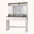 Farmhouse Dressing Table with Lighted Mirror and Storage