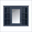 Pharmacie murale 35x28 avec 6 tablettes ouvertes et tablettes réglables - bleu-130039752