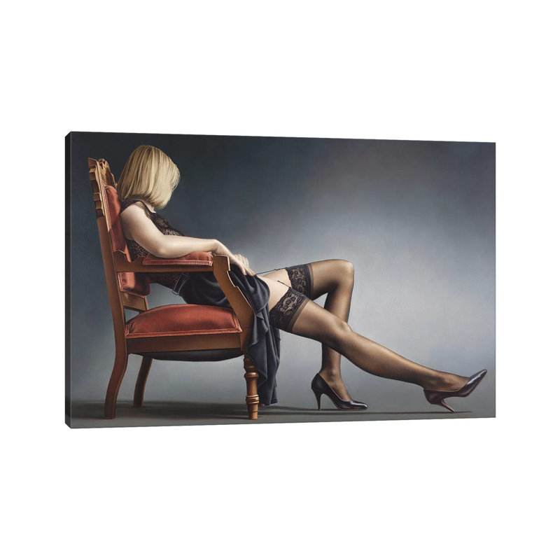 Passively Evocative In Chair by Paul Kelley - Wrapped Canvas Print, 30.48 cm H x 45.72 cm W