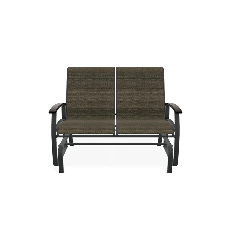 Belle Isle Outdoor Glider, Night, Kona P10, Textured Graphite