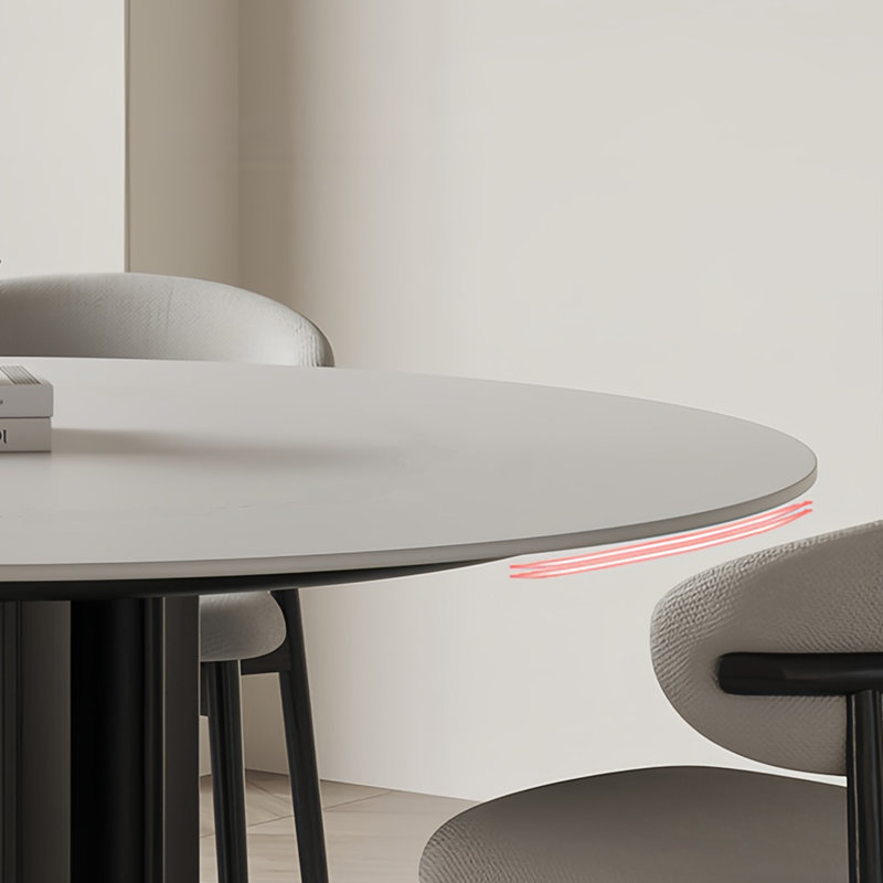 Table de salle à manger Wabi-Sabi Esthétique, H 29,5 po x L 47,2 po x l 47,2 po