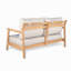 Canapé de patio en bois d'acacia avec coussin résistant à l'eau