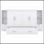 Lit escamotable double avec tablettes, tiroirs et ports USB, blanc