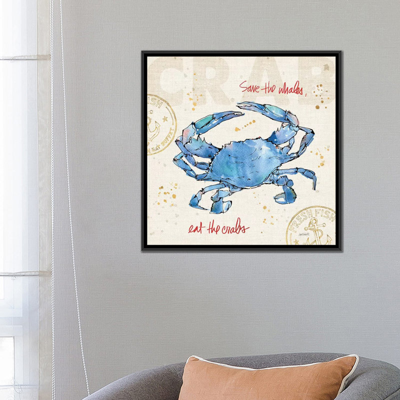 « côtier catch ii », reproduction d’impression sur toile tendue, H 37 po x l 37 po x P 1,5 po, Toile avec cadre noir