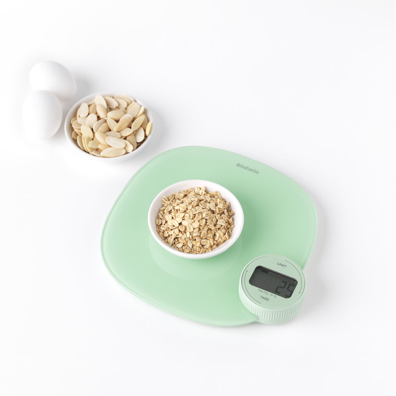 Brabantia Tasty+ Kitchen Scales Plus - Battery Free, Green
