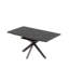 Table de salle à manger extensible pour 6 à 8 personnes, + métal, gris noir, distinctif, avec salle attrayante