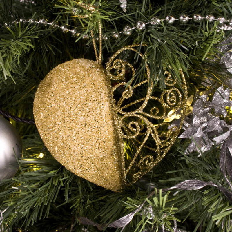 10cm Metal Holiday Shaped Ornament, Gold
