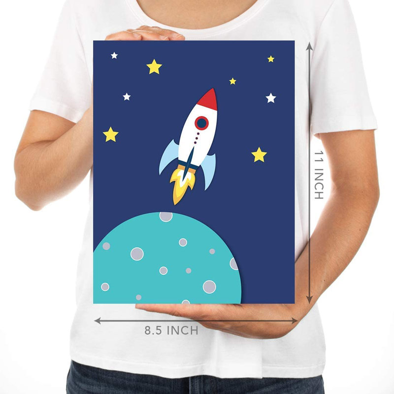 Wisner Rocket Ship, ensemble de 4 impressions sur papier