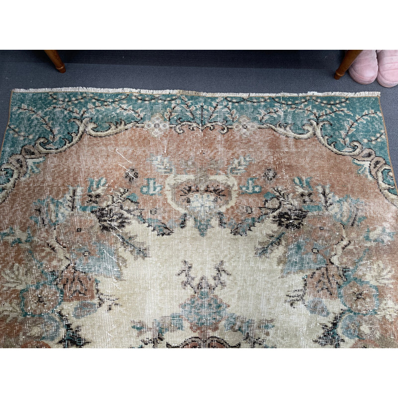 Tapis beige Vintage Patchwork, 56,7 x 113,8 pouces