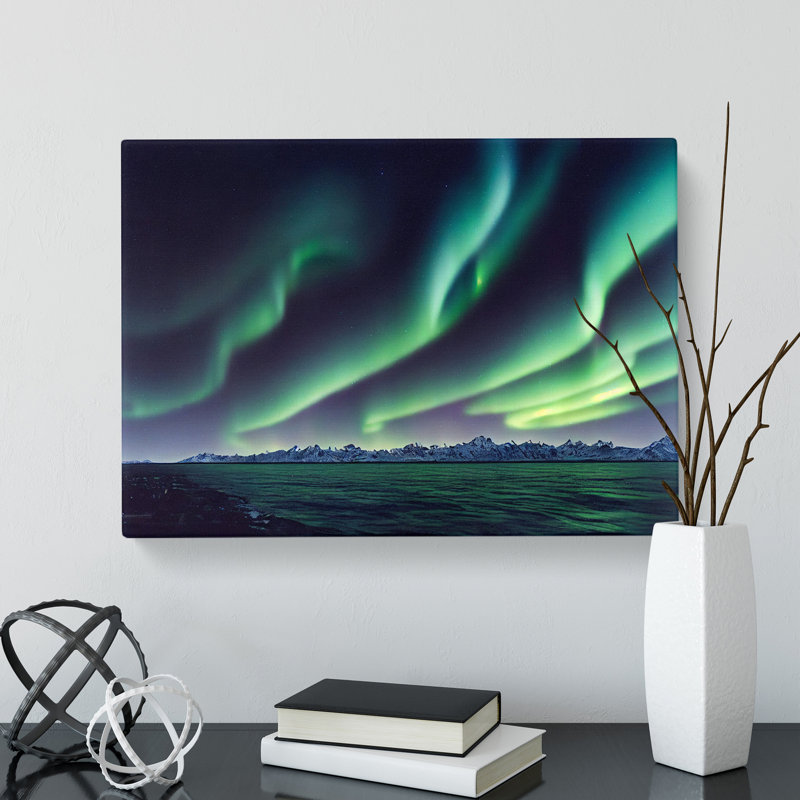 Uplifting Aurora Borealis - Wrapped Canvas Print, 35cm H x 50cm W x 3cm D