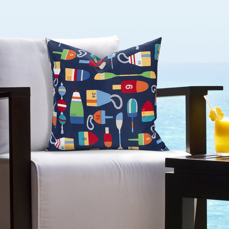Outdoor Throw Pillow, 16" H x 16" W