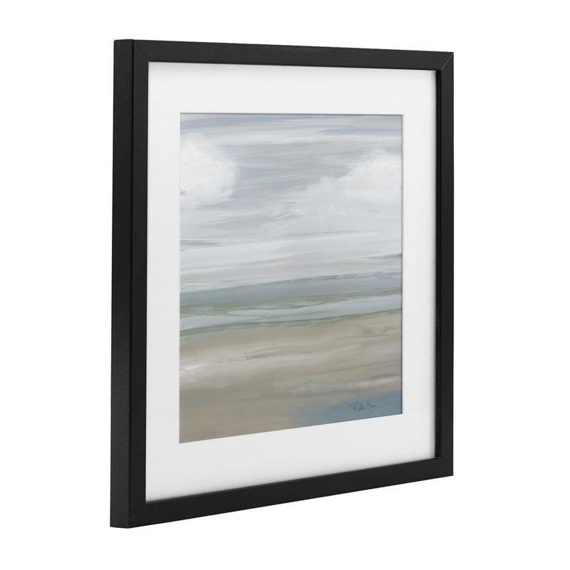 «Three Day Peaceful Landscape», reproduction sous verre encadrée, design par Robin Maria, H 16 po x l 16 po
