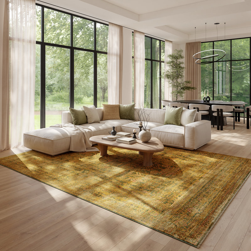 Tapis d'intérieur luxueux Bungalow Bungalow, Rectangle 9 pi 10 po x 12 pi 6 po
