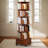 5 Tier Rotating Bookshelf, 360° Display Round Spinning Bookshelf With Wheels-51728204-51728199