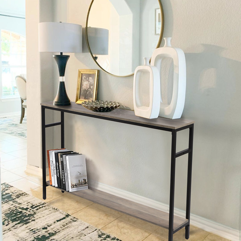 Maloney étroit, 31.5" H x 47.2" W x 9.4" D, Gris