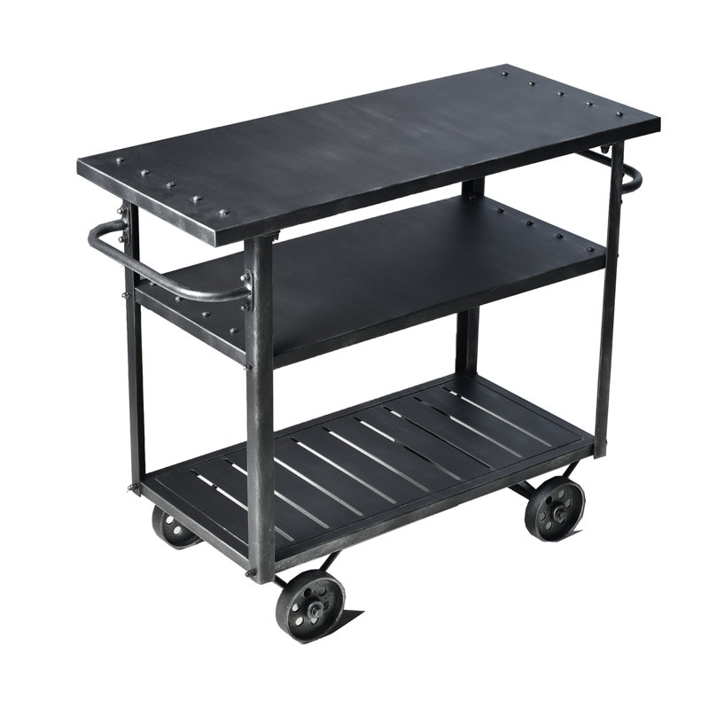 Belandina Metal Bar Cart, Gray