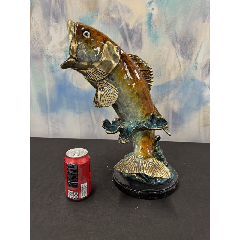 Sculpture en bronze coulé The Big Catch