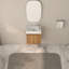 Petit meuble-lavabo mural 16 po avec lavabo en résine blanche SMC et porte à fermeture en douceur pour les espaces modernes