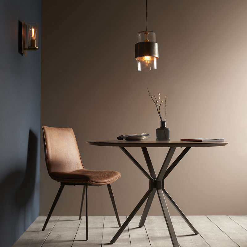 Alzahraa 1 - Light Cylinder Pendant, Bronze Patina, Clear