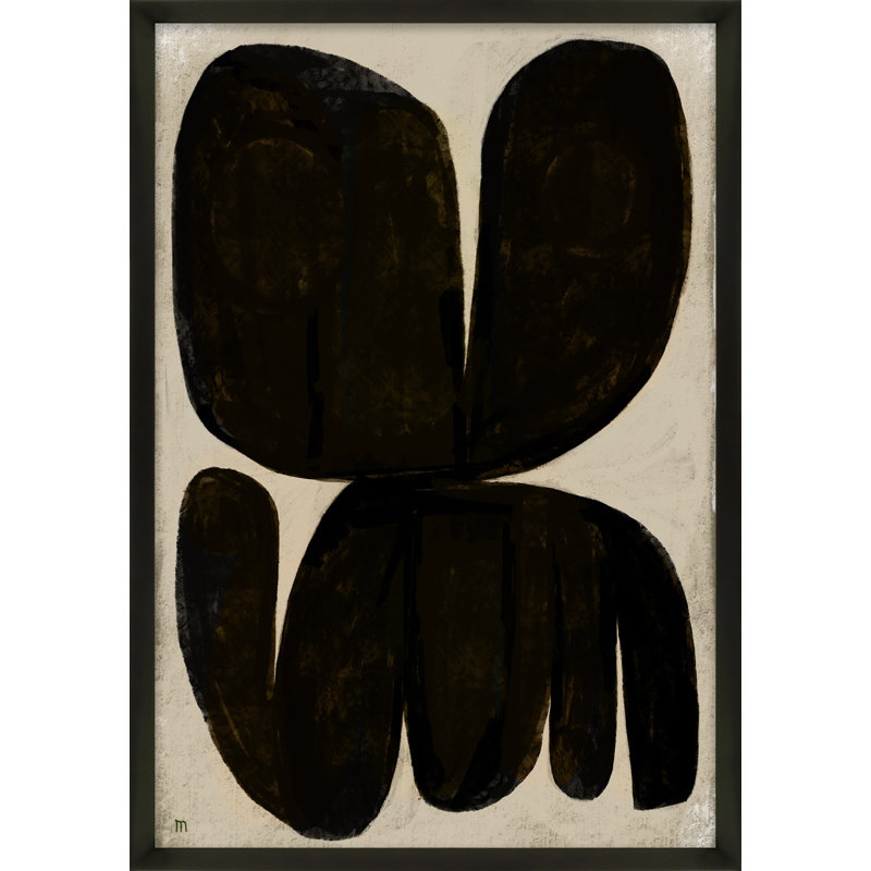 Moth Print by StudioM, Black, 30" H x 21" W x 1.25" D
