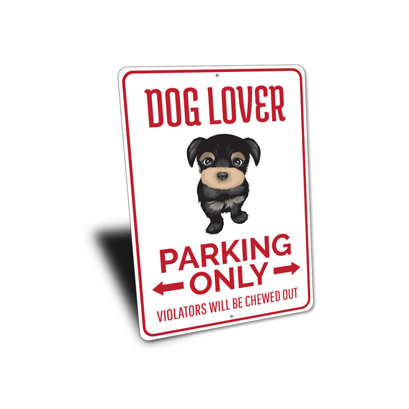 Plaque en aluminium pour chien, H 14 po x l 10 po x P 0,04 po