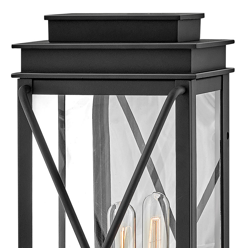 Montecito Black 1 - Bulb Outdoor Wall Lantern, 18.75" H x 7.5" W x 6.5" D