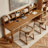Nut-brown Rectangular Solid Wood desk-1144789656