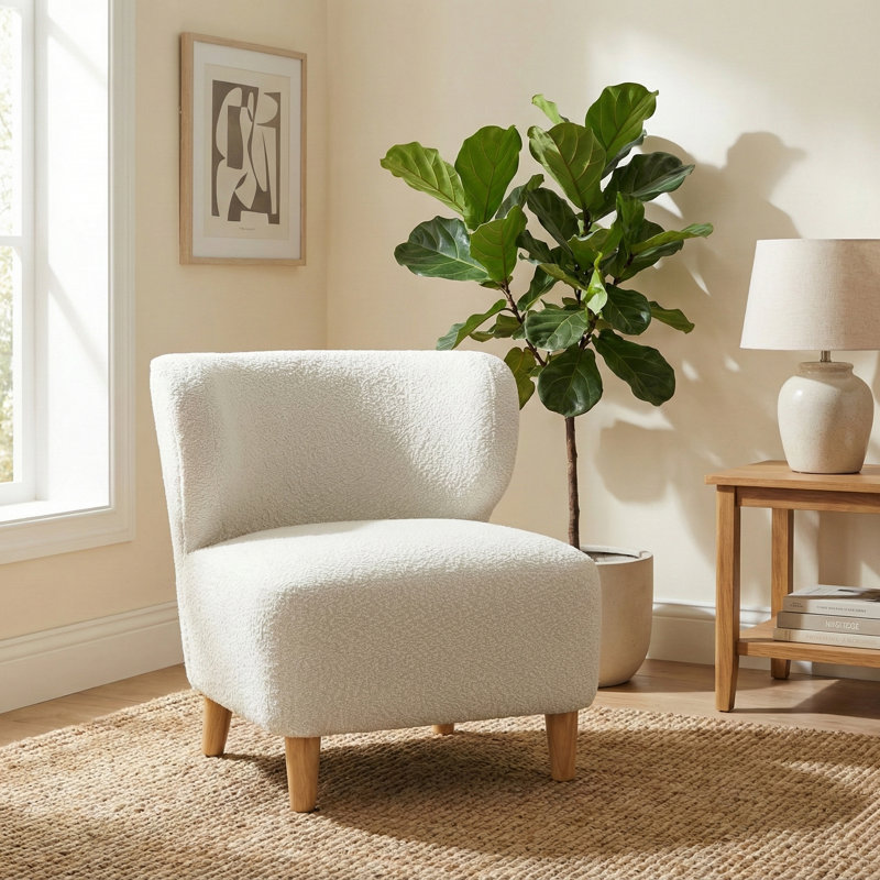Jann 74cm Wide Bedroom Chair, White