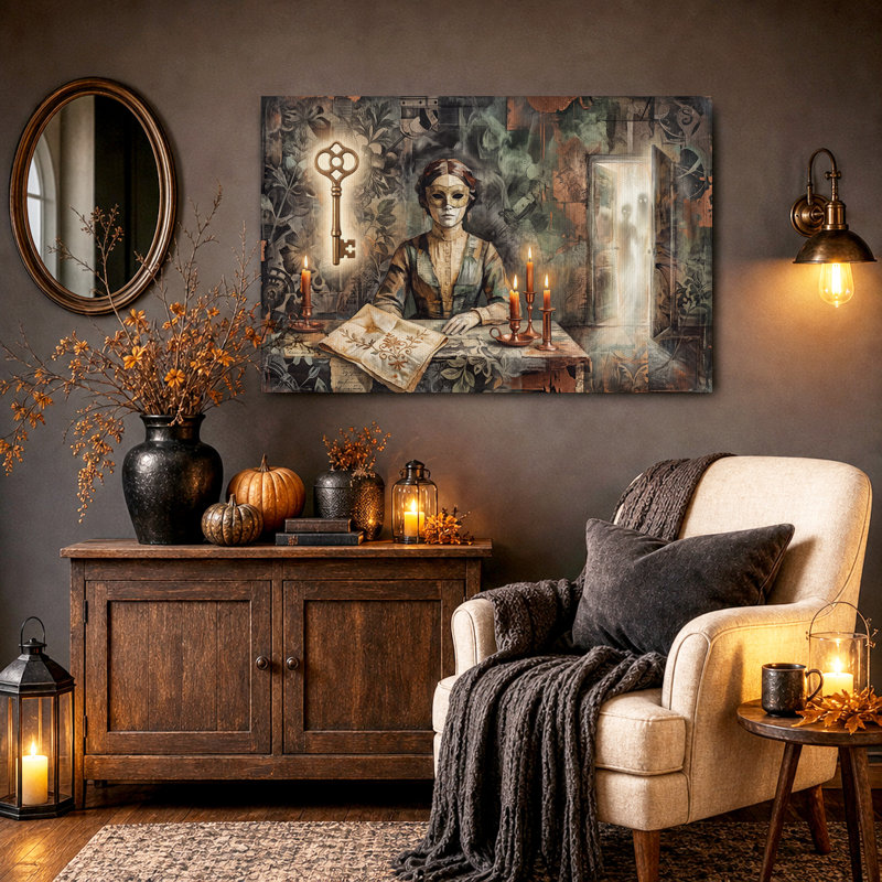 Art mural sur toile Masque, H 18 po x l 24 po