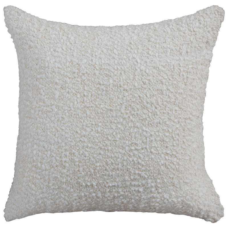 Down Filled Glam Accent Throw Pillow, White/Gold