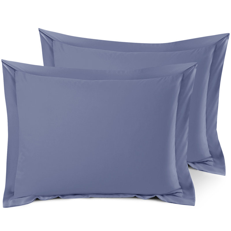 Taie décorative 100% polyester , Bleu acier, 20 po x 36 po