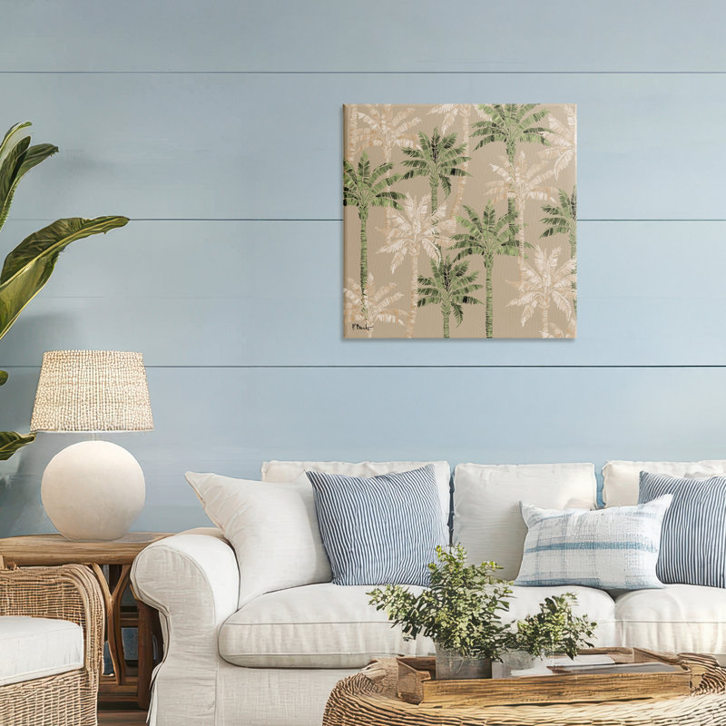 Toile à motif Hollywood Palms, design par Paul Brent, H 30 po x l 30 po
