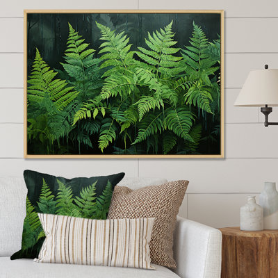 Fougères vertes émeraude I - décoration murale plantes