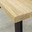Isaias Oak Solid Wood Top Metal Base Dining Table-2026069703-2026069692