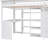 Wood Twin Size Loft Bed With Multiple Storage Shelves And Wardrobe, White-1400158116