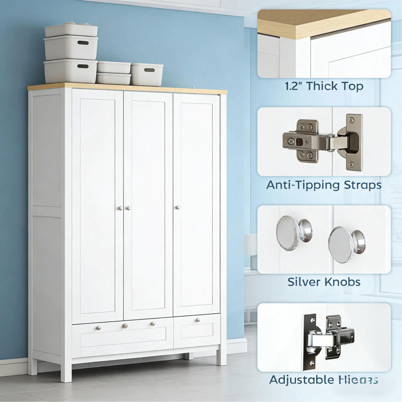 Garde-robe 3 portes