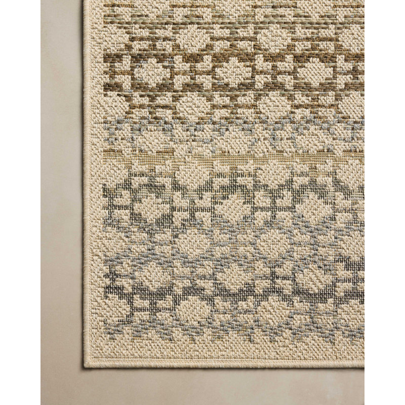 Loloi Saylor Ivory / Multi Indoor/Outdoor Area Rug, Rectangle 6'3" x 9'2"